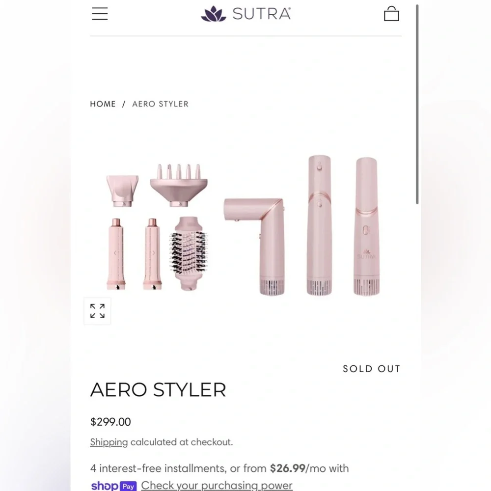 New Sutra AERO STYLER Pink - Infrared